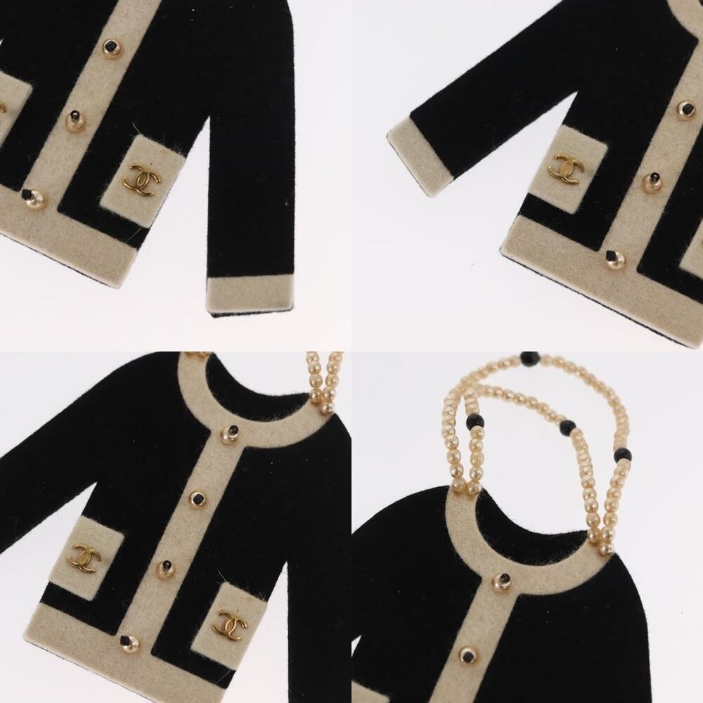 Chanel Jacket Motif Brooch Velour Black CC - Picture 3 of 5